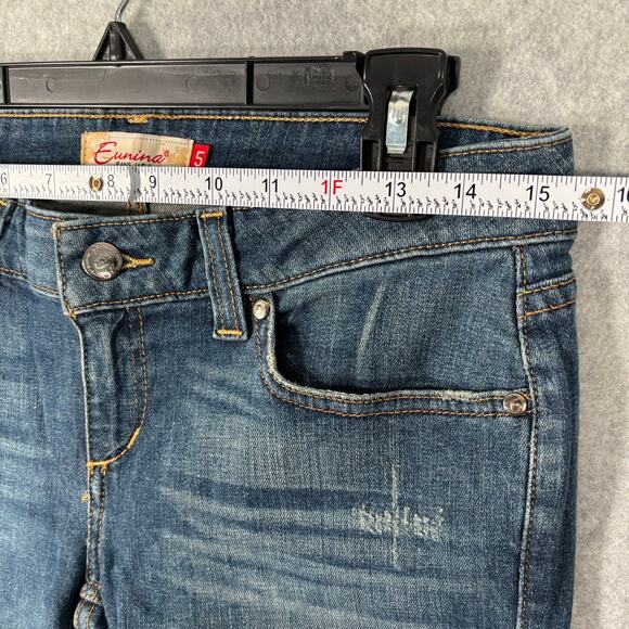 Eunina Bootcut Jeans Size 5 Super Low Rise 70s Retro‎ Y2K Western Rodeo Boho - Picture 9 of 16